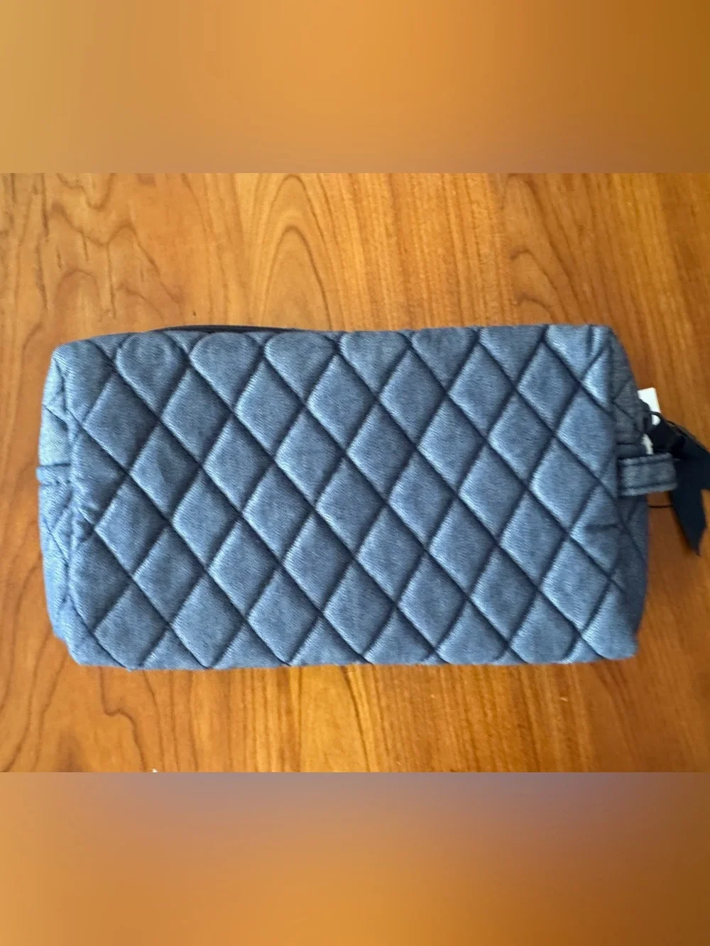 Vera Bradley Quilted Cosmetic Bag in Denim Blue